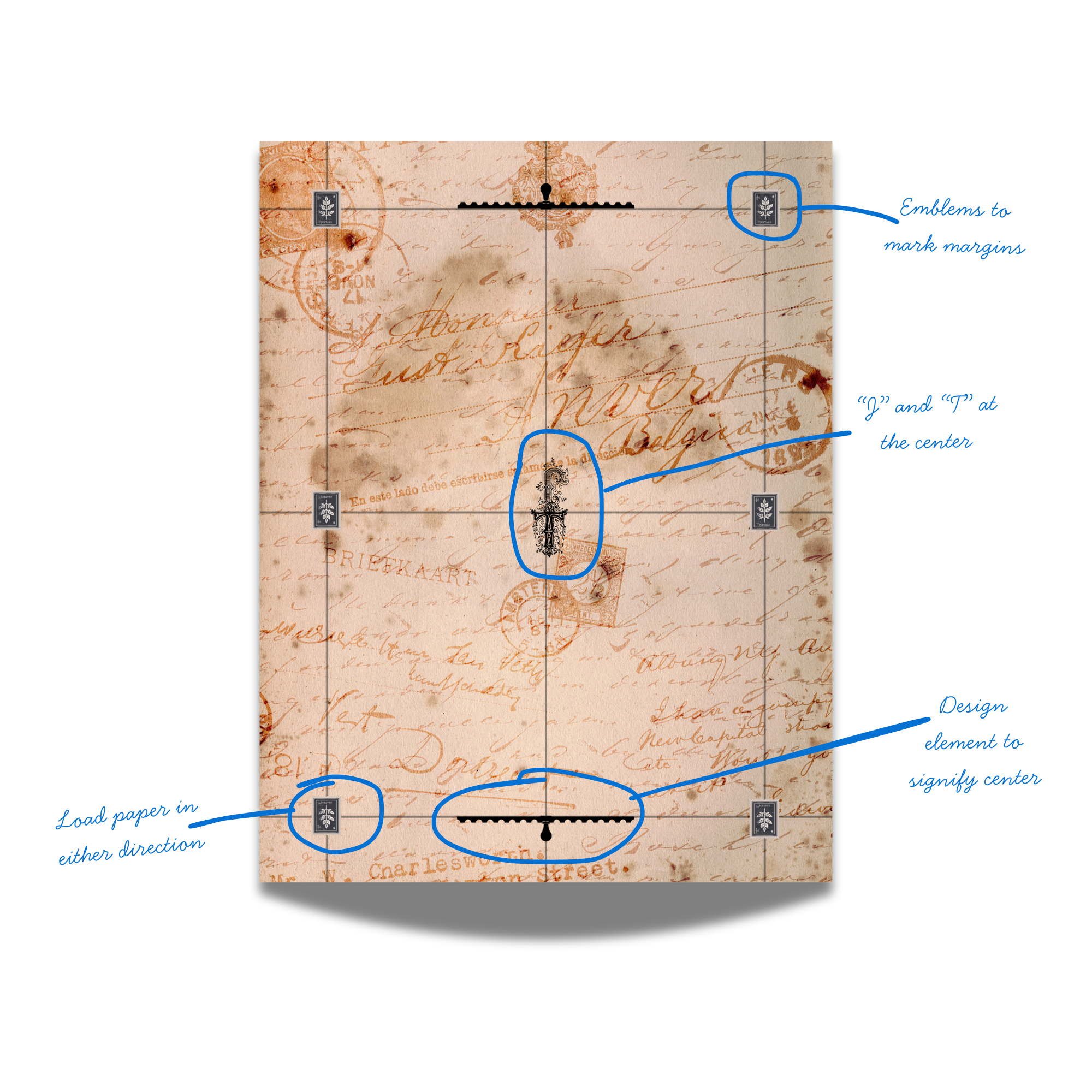Backing Paper for Vintage Typewriters (12 sheets)